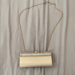 Gold clutch & bracelet